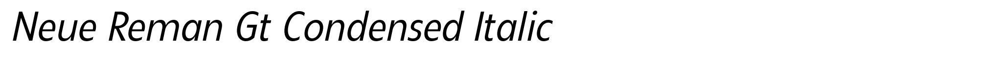 Neue Reman Gt Condensed Italic image